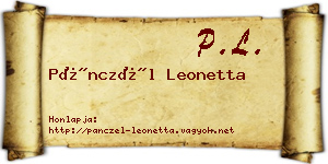 Pánczél Leonetta névjegykártya