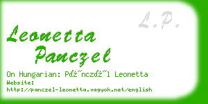 leonetta panczel business card